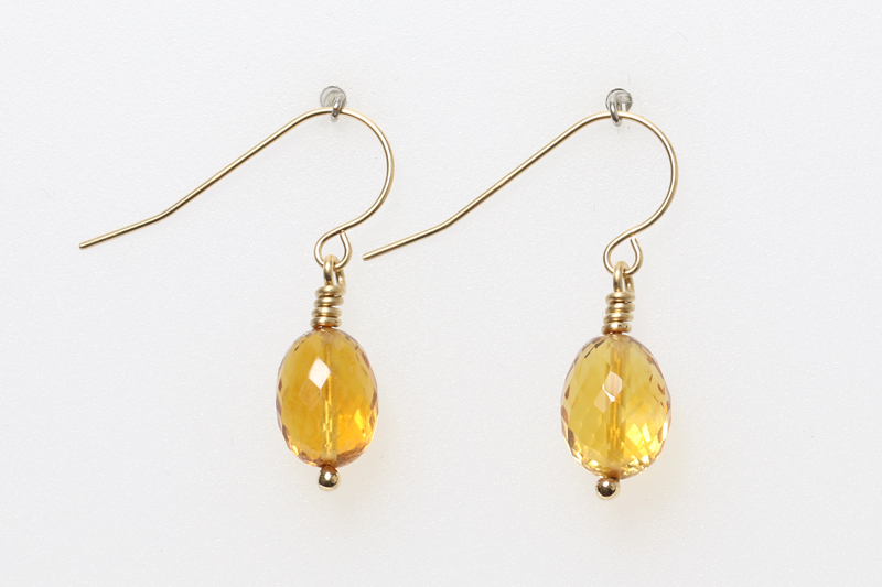 Citrine (natural)/14K Earrings